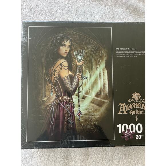 Aquarius Alchemy Gothic 1000 Piece Jigsaw Puzzle The Name of the Rose NIB - Picture 2 of 3